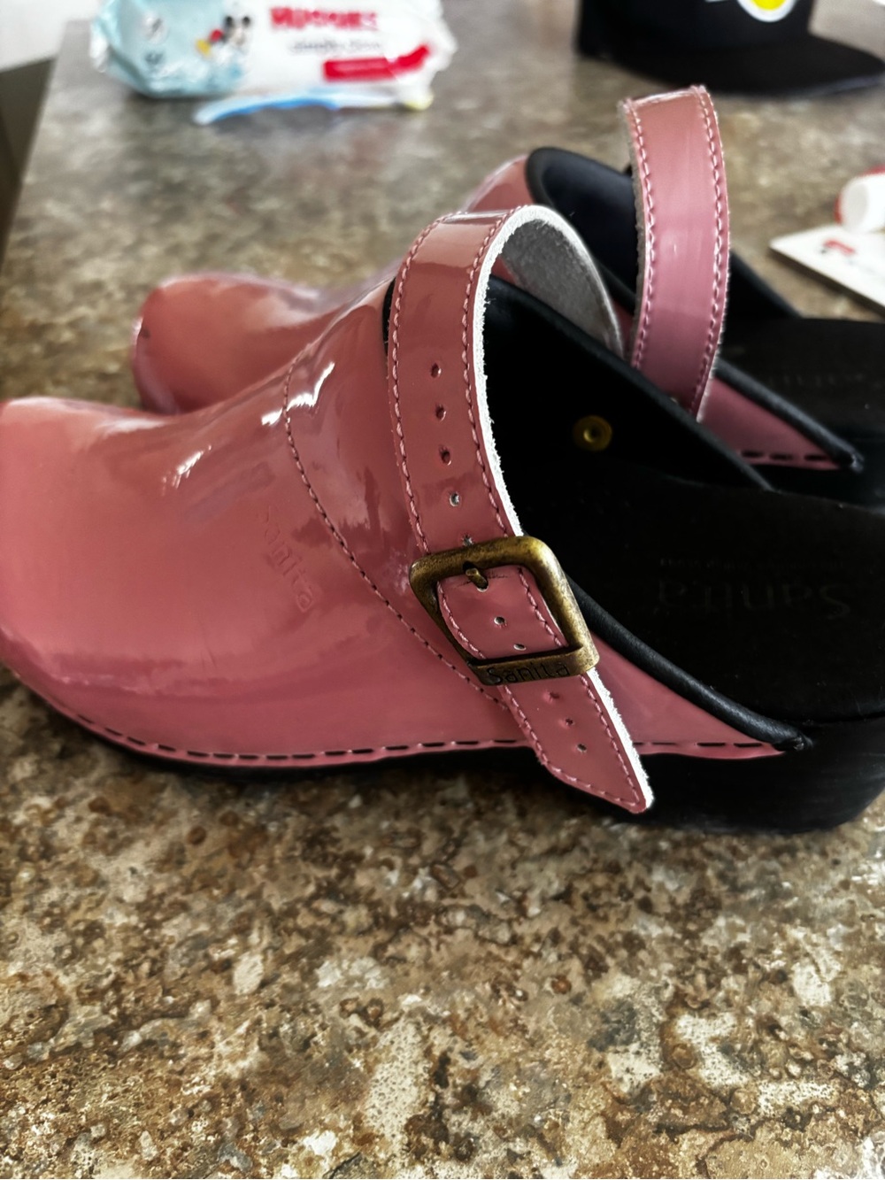 Pink Patent Leather Mary Jane Clogs
